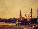 View of Antwerp by Antoine Vollon